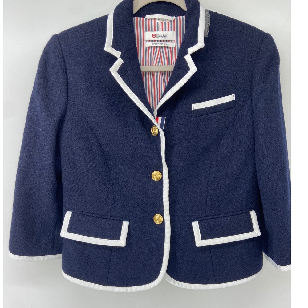 Thom Browne X Neiman Marcus Blazer Medium Navy Wool Preppy Nautical Jacket Colab